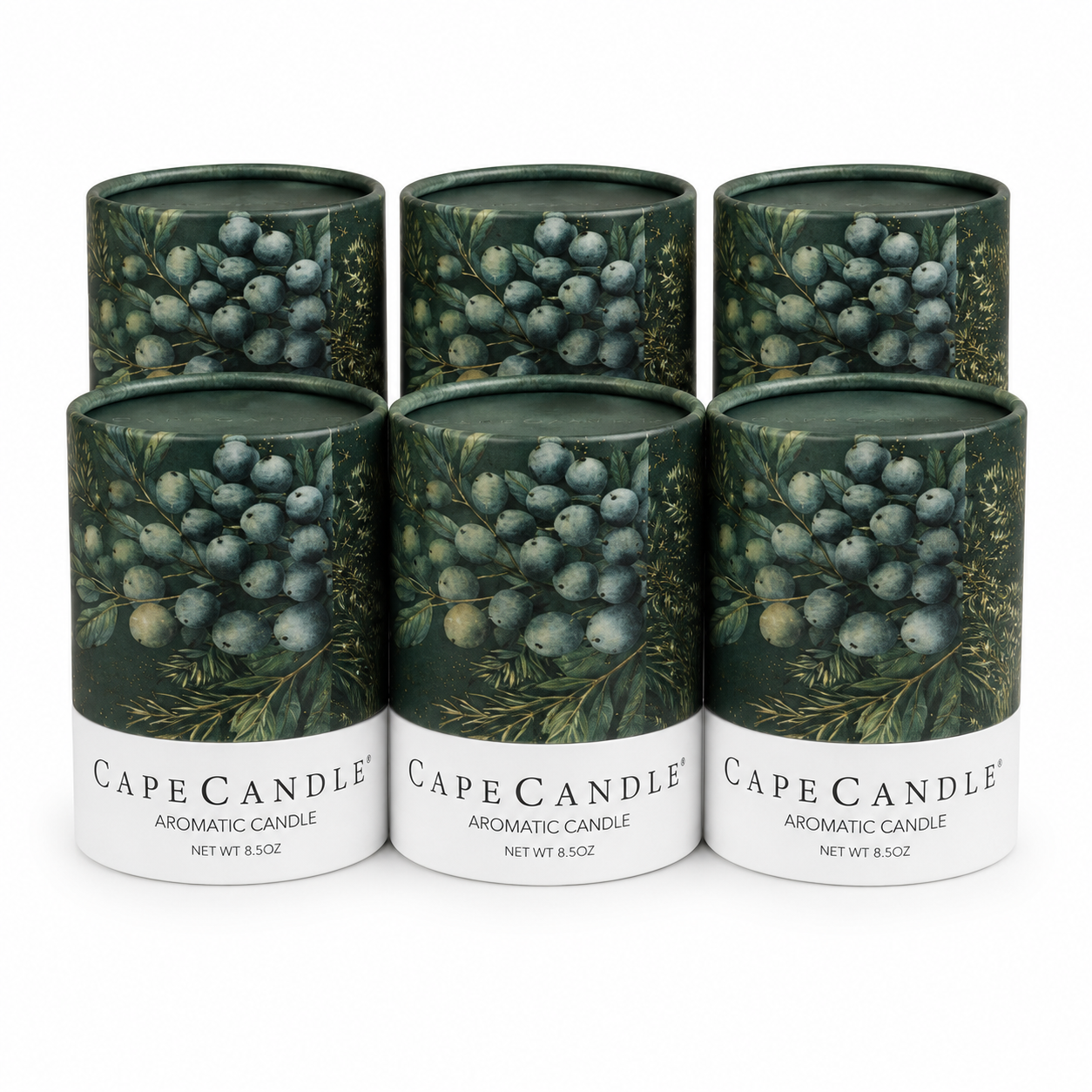 Bayberry Scented 8.5 oz Jar Candle by Cape Candle (Box of 6)
