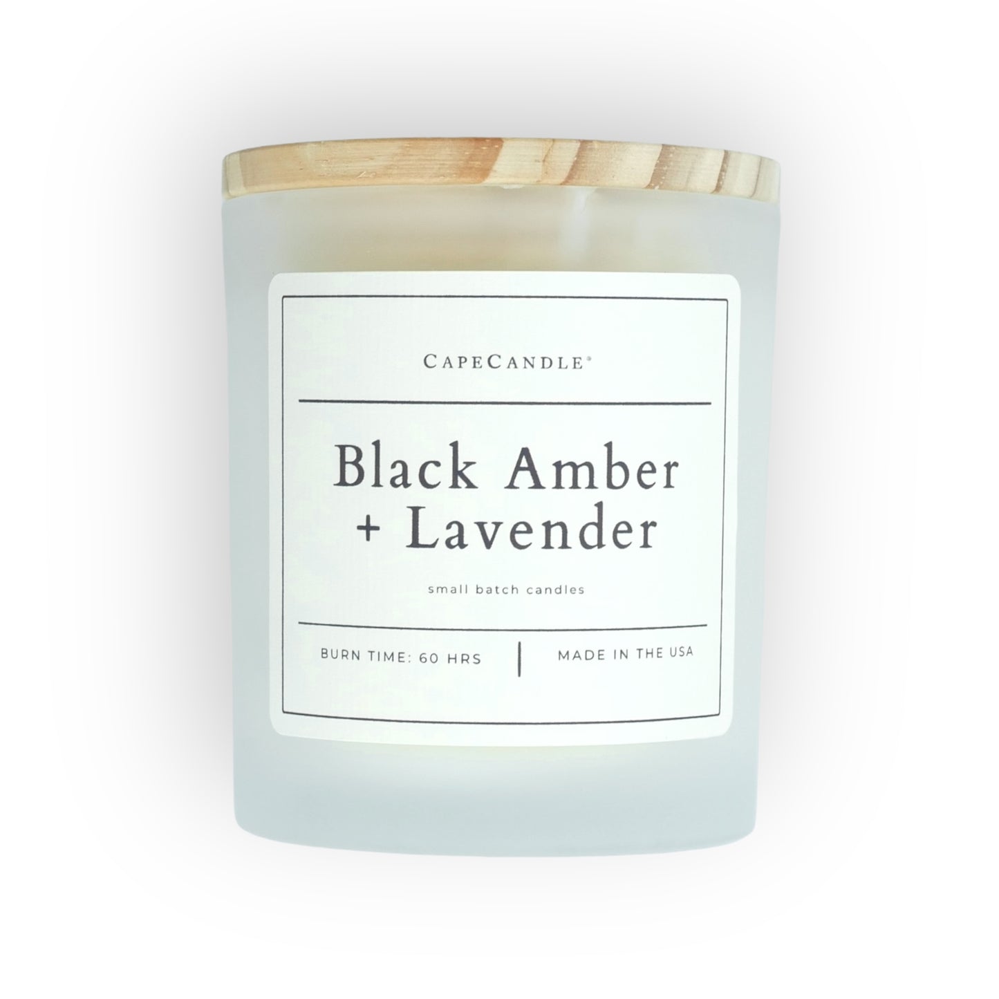 Black Amber + Lavender Small Batch Poured Candle
