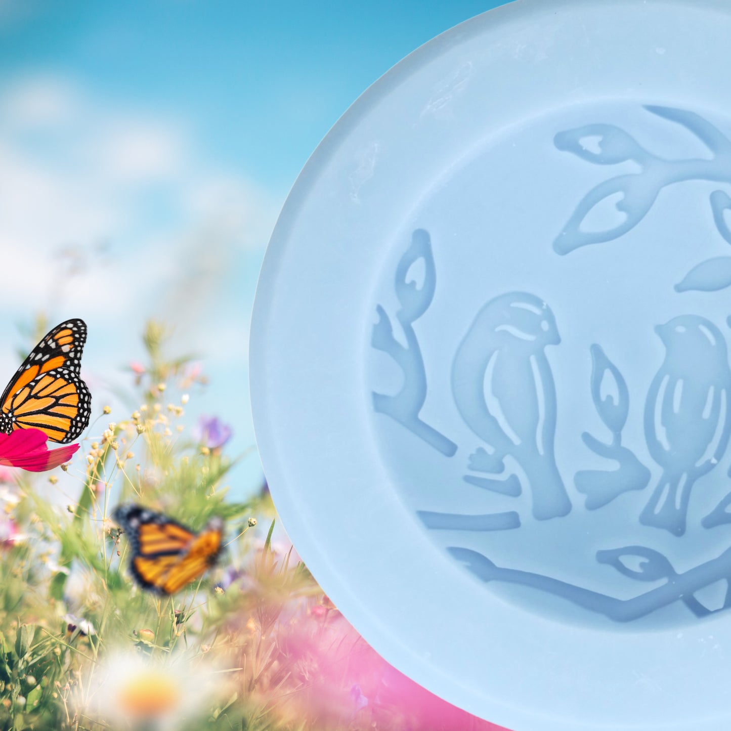 Blue Sage Scented Vessel - Birds