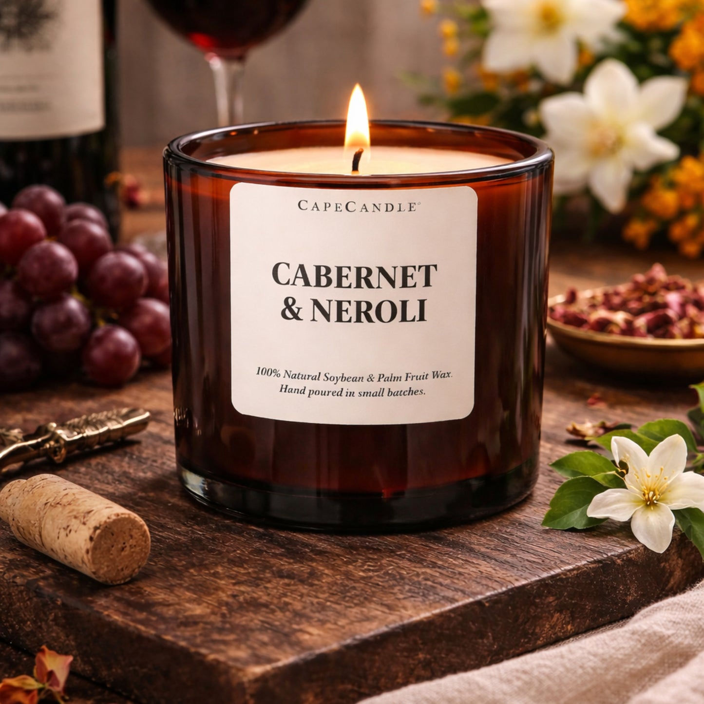 Cabernet & Neroli Amber Jar Candle