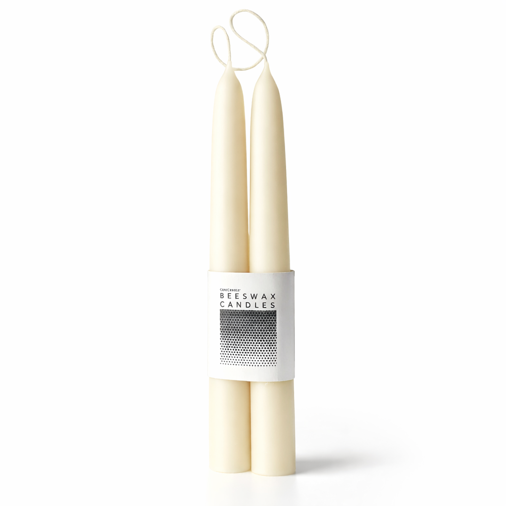 Hand Dipped Beeswax Tapers - Ivory
