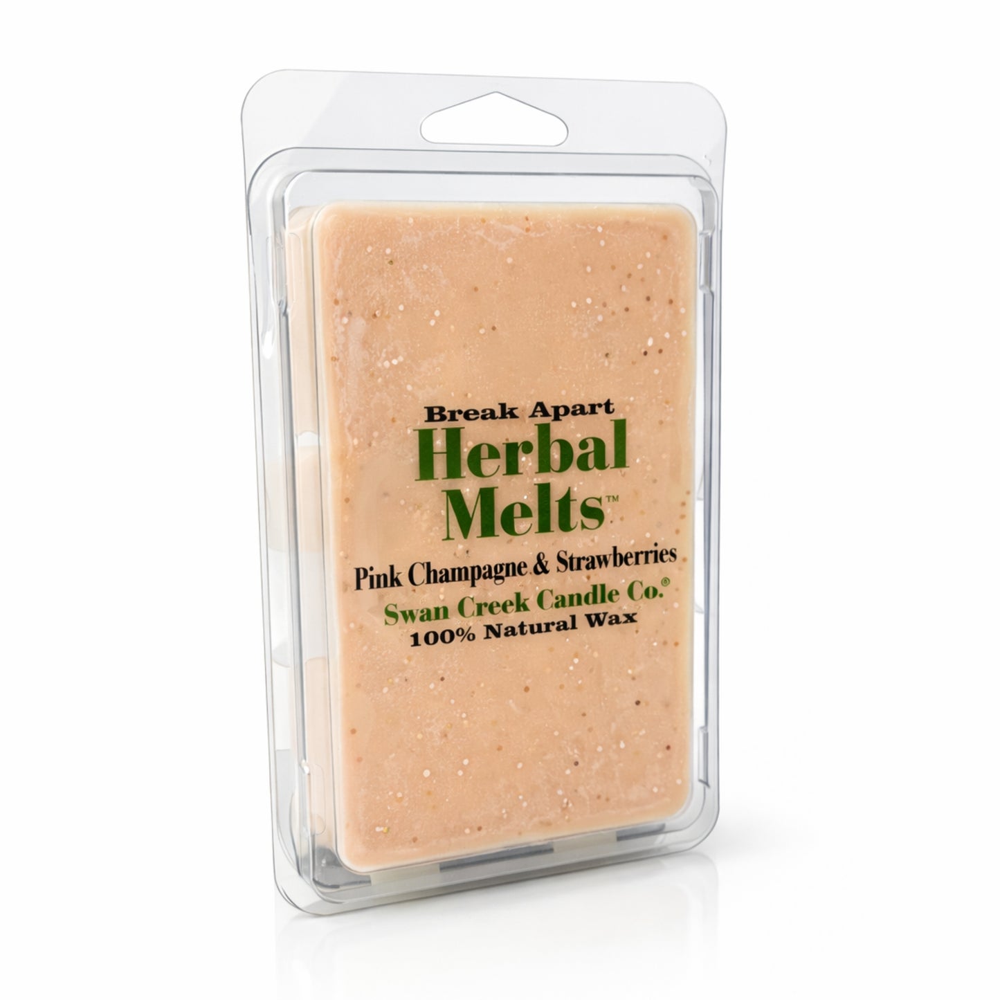 Herbal Melts wax melt packaging with brand name and product description on a white background