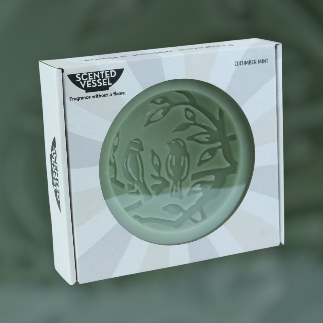 Cucumber Mint Scented Vessel - Birds