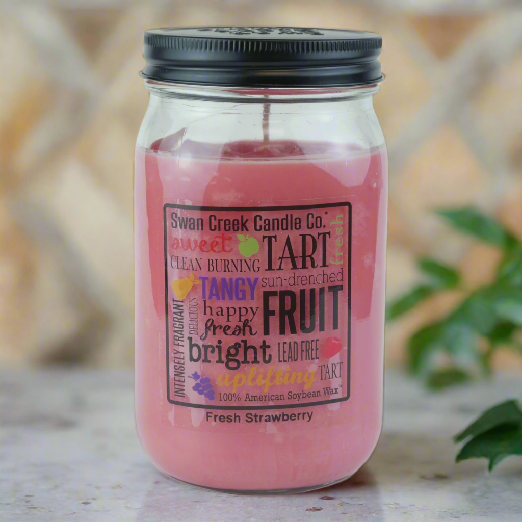 Fresh Strawberry Pantry Jar Soy Candle