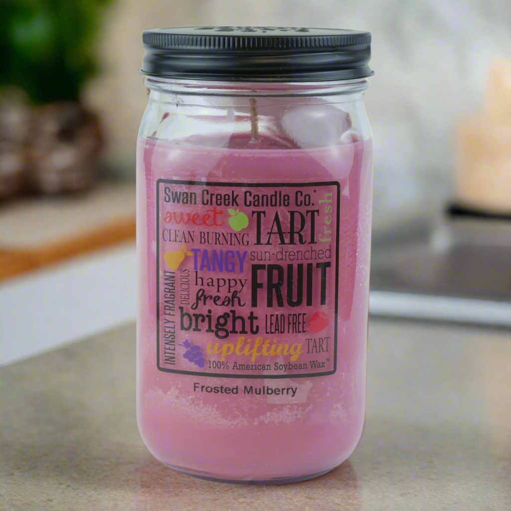 Frosted Mulberry Pantry Jar Soy Candle