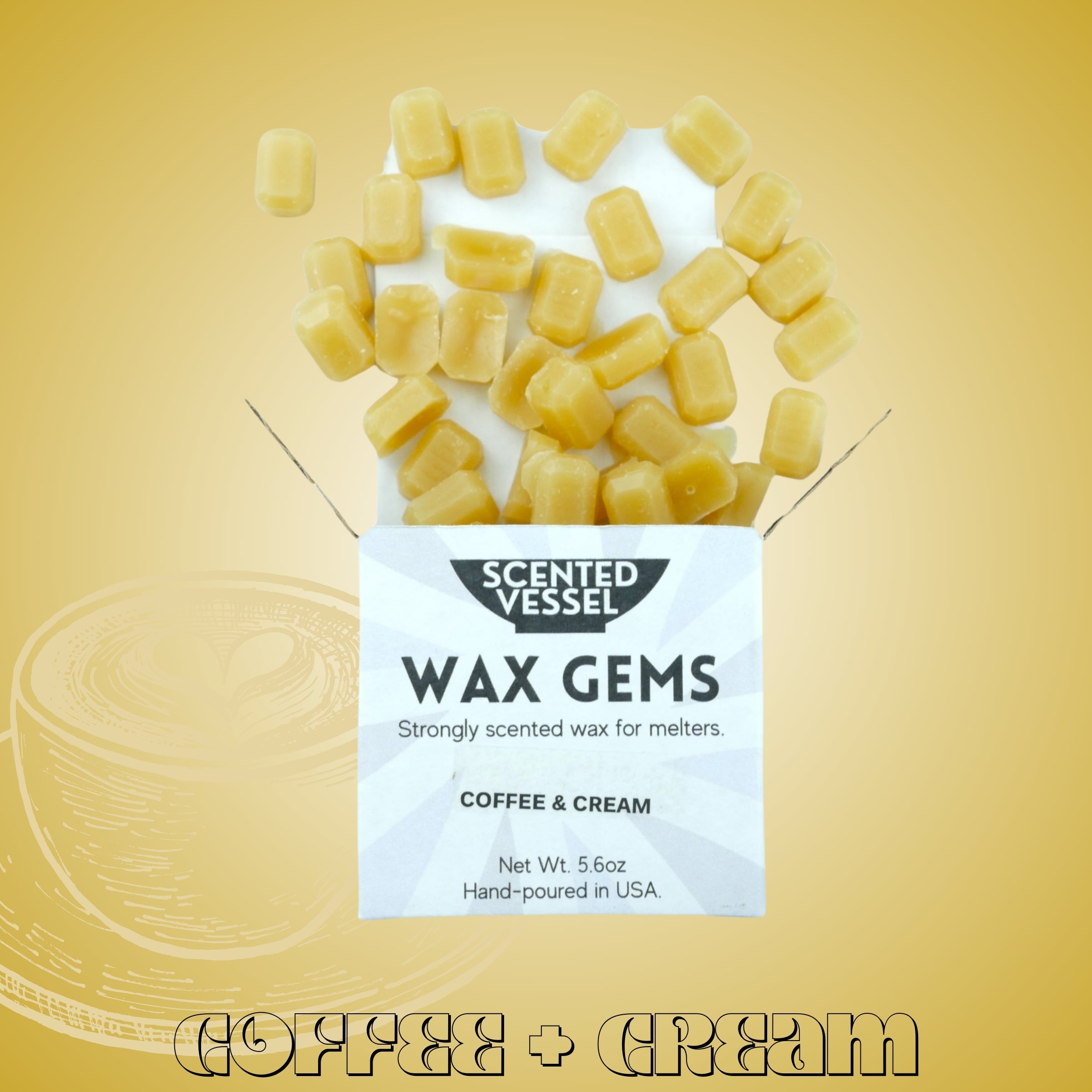 Coffee & Cream 5.6oz Wax Gems by Scented Vessel
