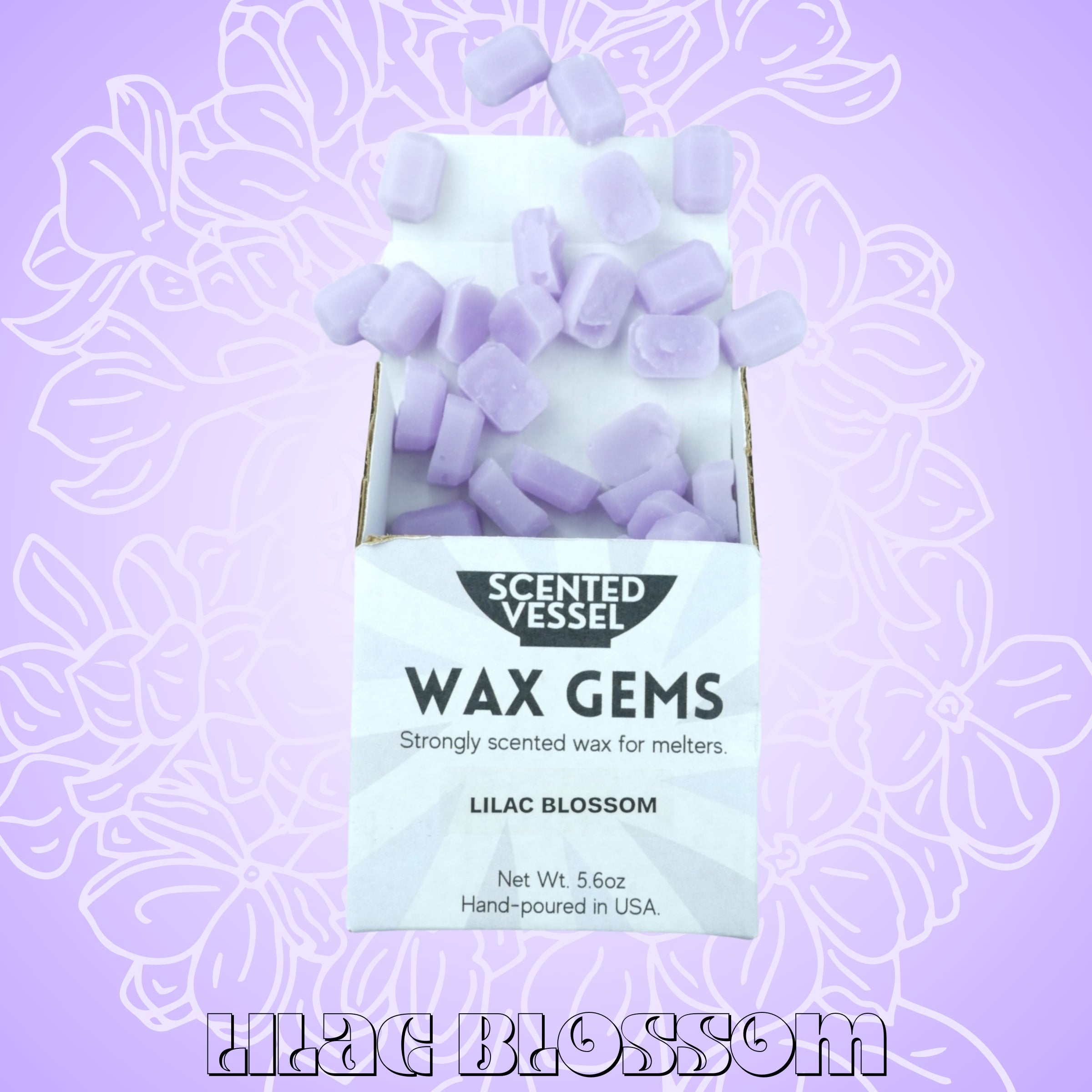 Lilac Blossom 5.6oz Wax Gems by Scented Vessel