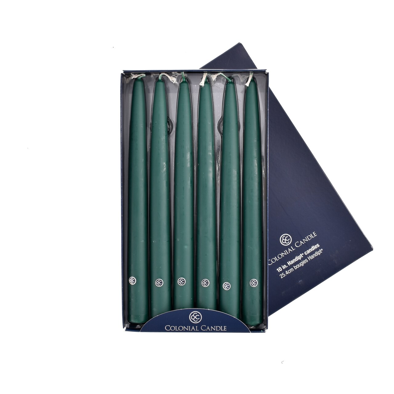 Evergreen 10" Handipt Tapers Colonial Candle