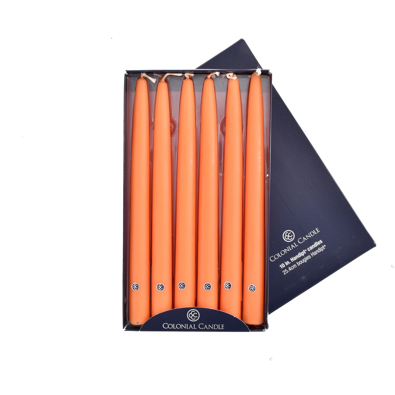 Pumpkin 10" Handipt Tapers Colonial Candle