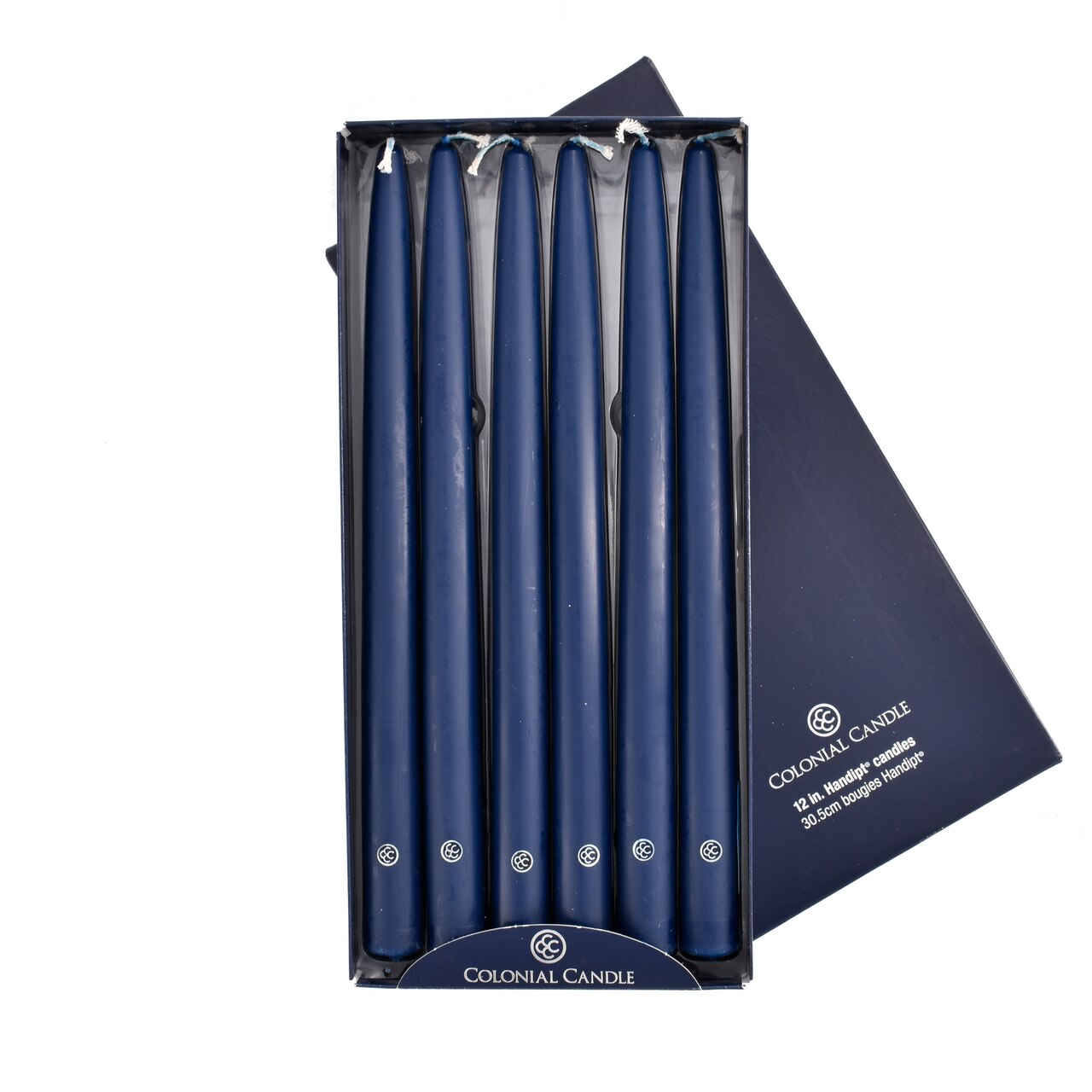 Indigo Navy 12" Handipt Colonial Candle