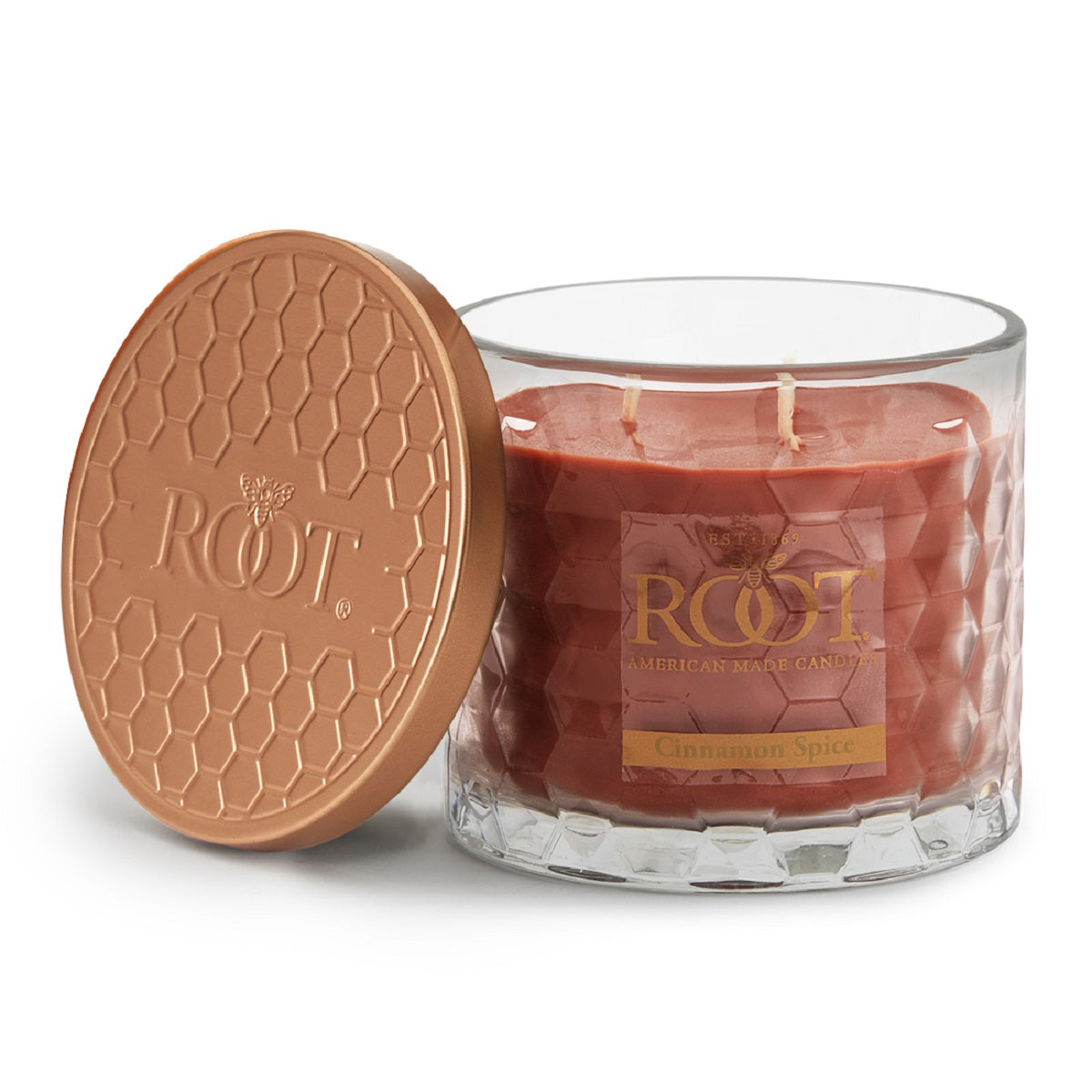 Cinnamon Spice Honeycomb 3-Wick Root Cande