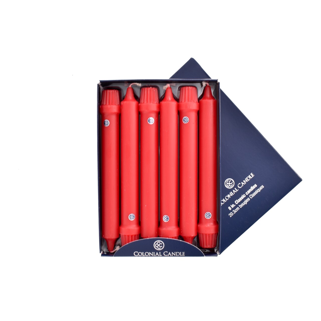 Red 8" Classic Colonial Candle