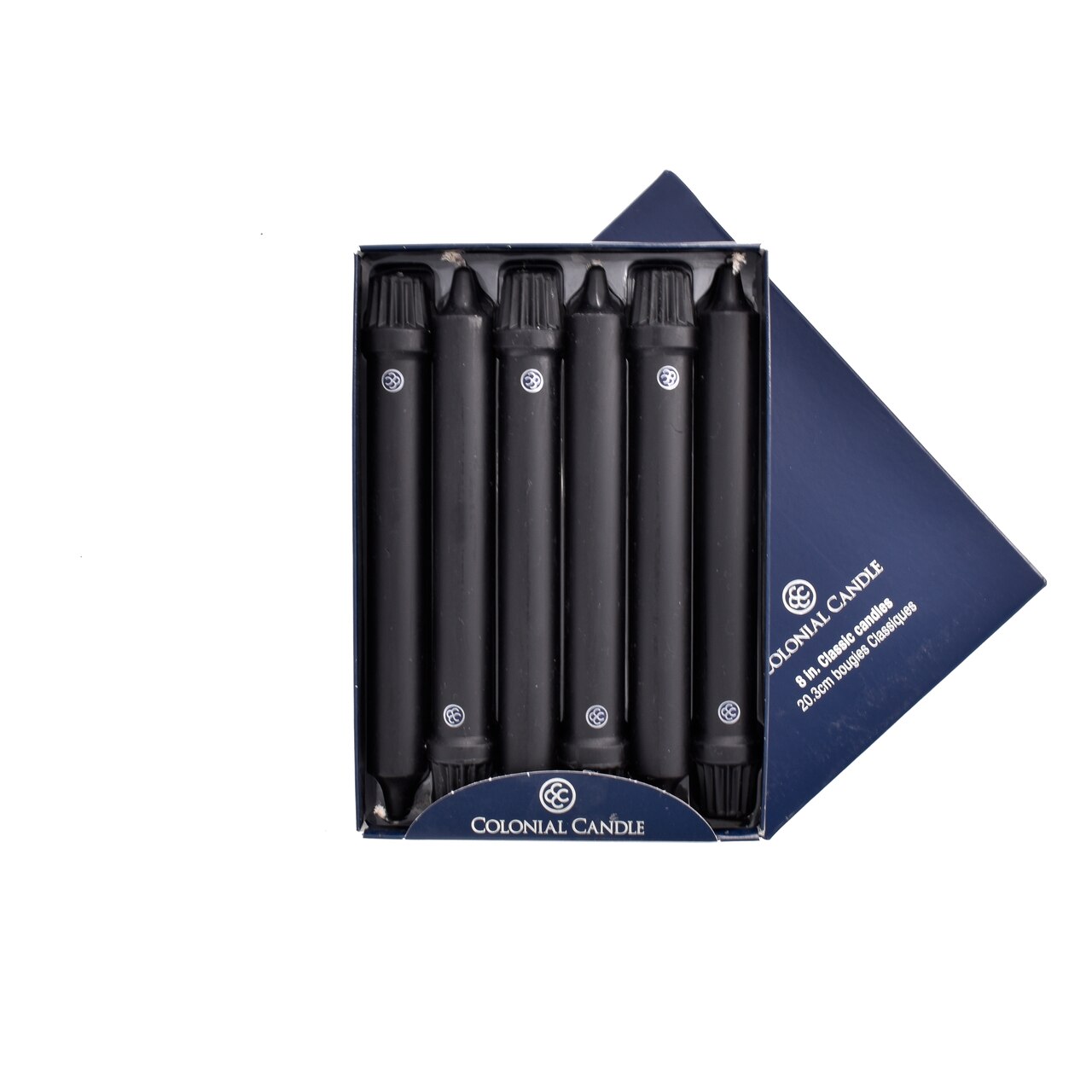 Black 8" Classic Colonial Candle