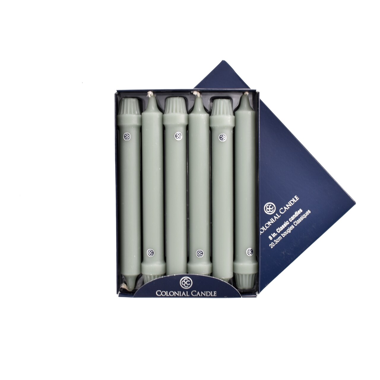 Colonial Green 8" Classic Colonial Candle