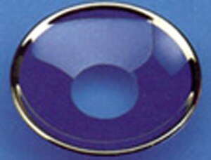 Bobeche - SET OF 2 Blue With Gold Border Glass 2.75 inch