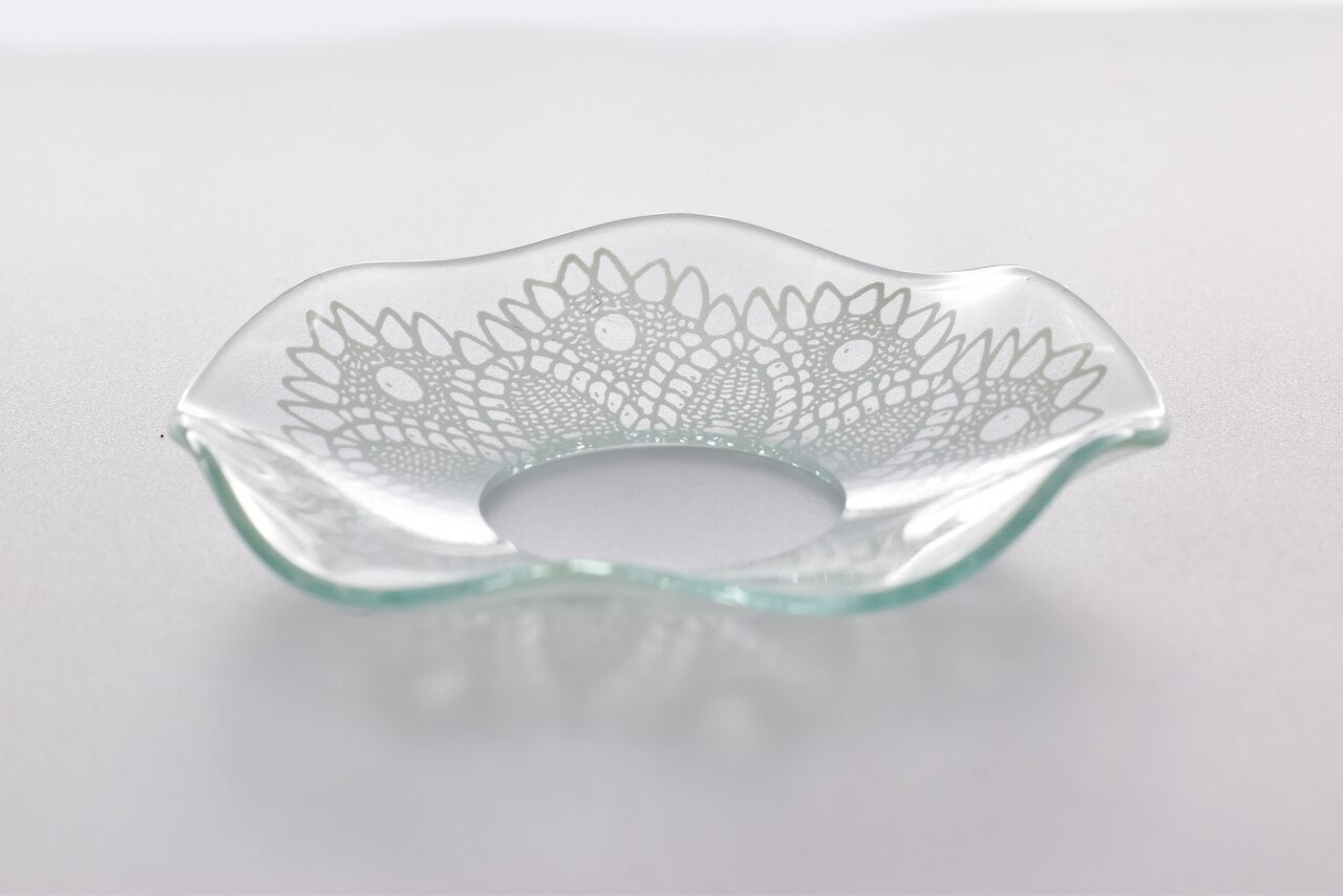 Bobeche - SET OF 2 Traditional Fluted Lace Glass 2.75 Inch