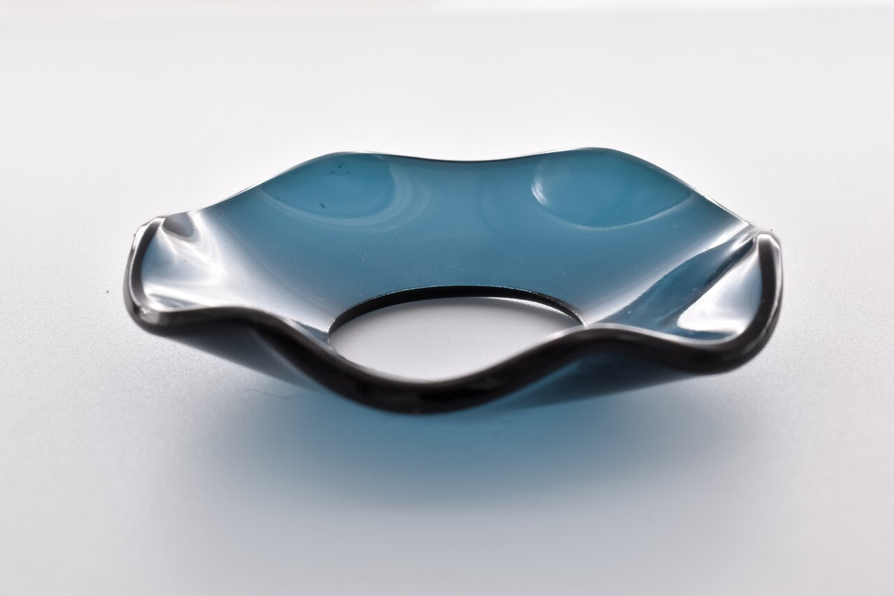Bobeche - SET OF 2 Gray Fluted Glass 2.75 Inch