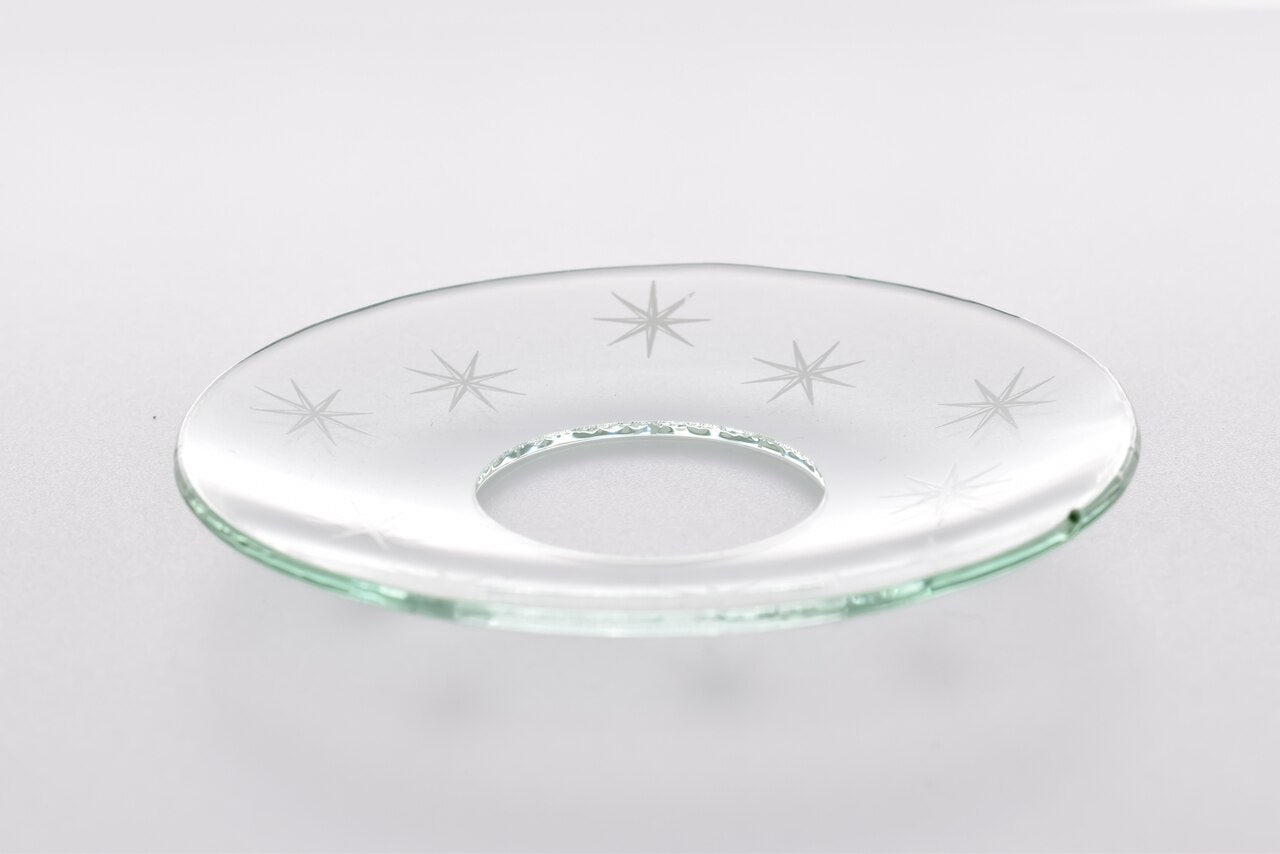 Bobeche - SET OF 2 Stars Glass 2.75 Inch