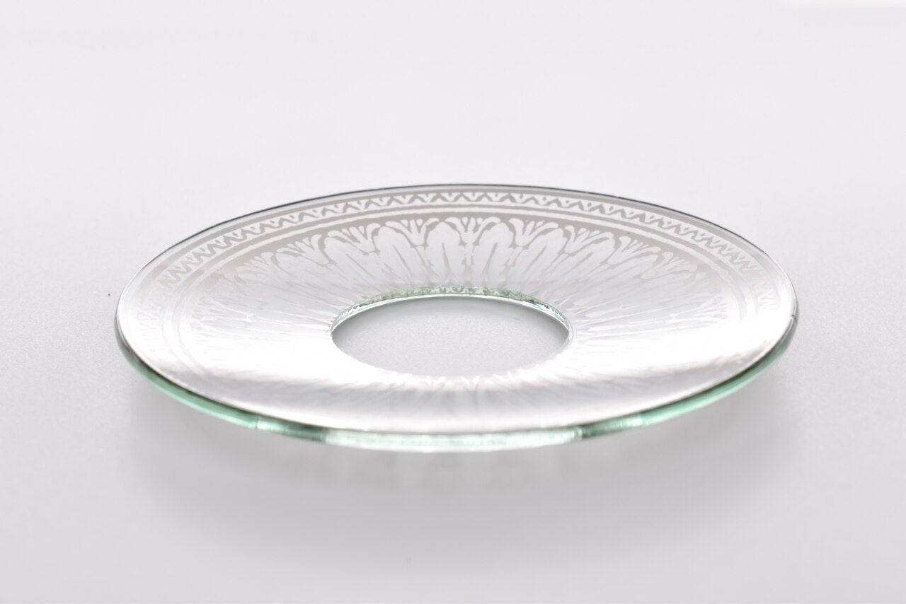 Bobeche - SET OF 2 Silver Pattern Glass 2.75 Inch