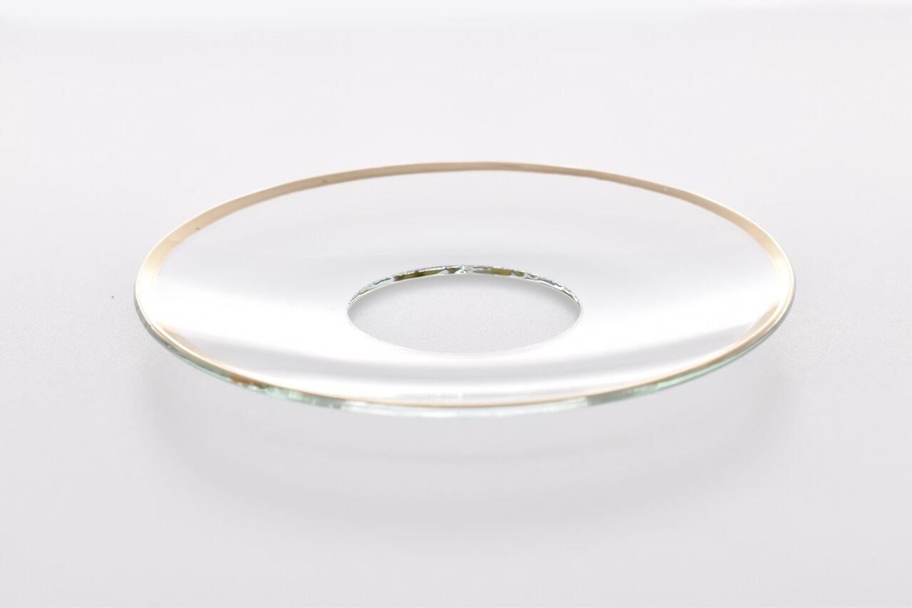 Bobeche - SET OF 2 Gold Border Glass 2.75 Inch
