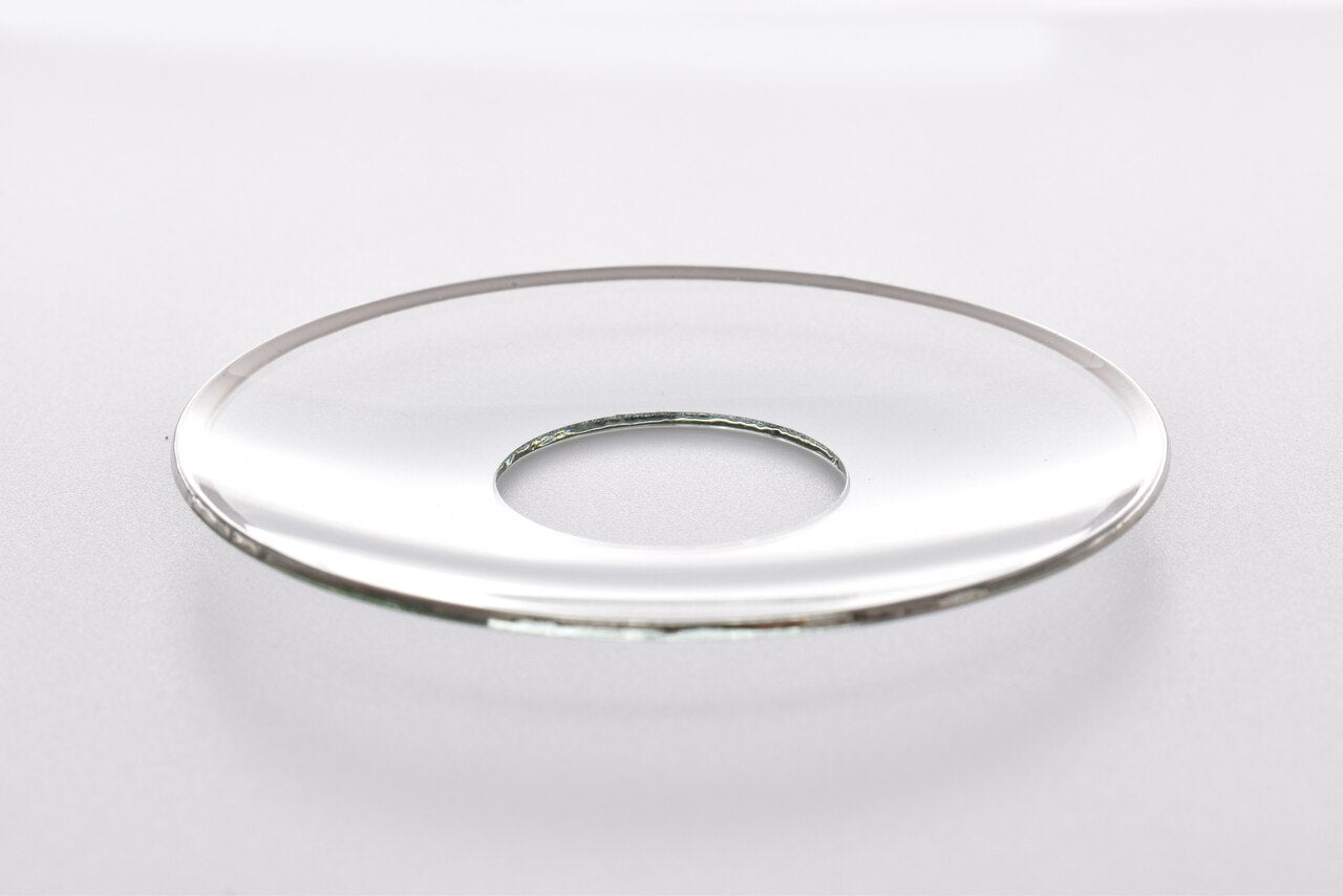 Bobeche - SET OF 2 Silver Border Glass 2.75 Inch