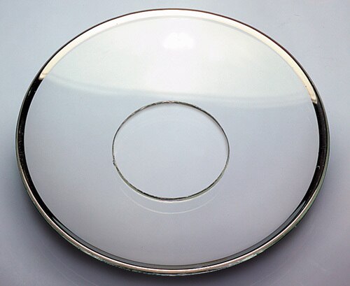 Bobeche - SET OF 2 Silver Border Large 4 inch with 1.51" opening