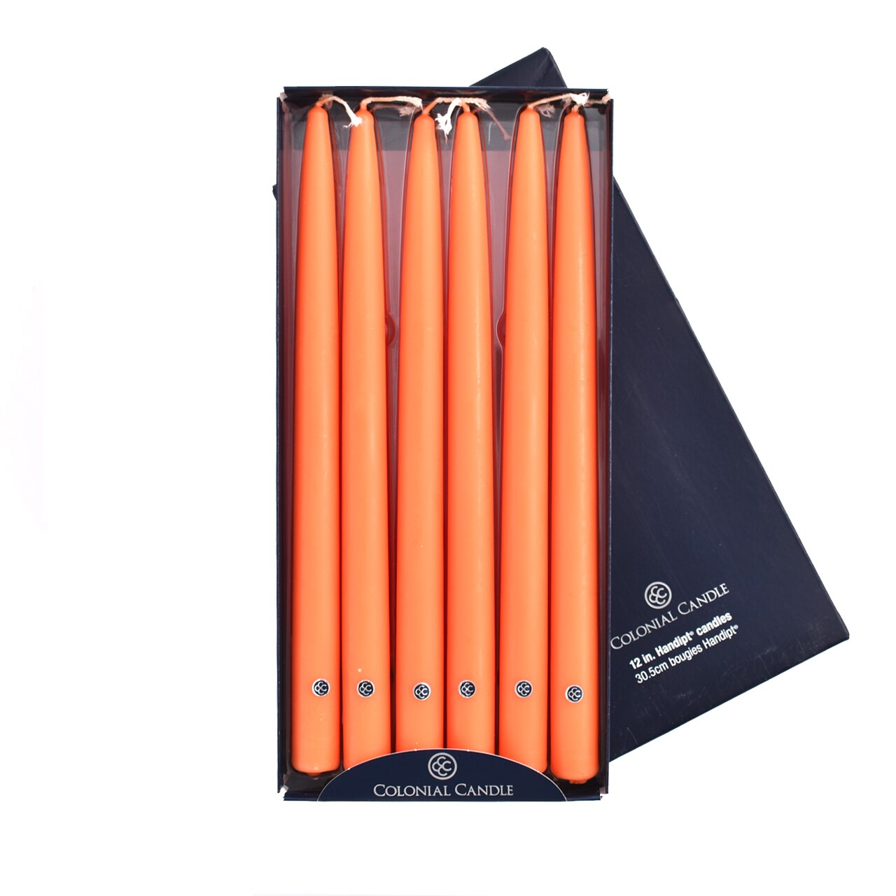 Pumpkin 12" Handipt Colonial Candle