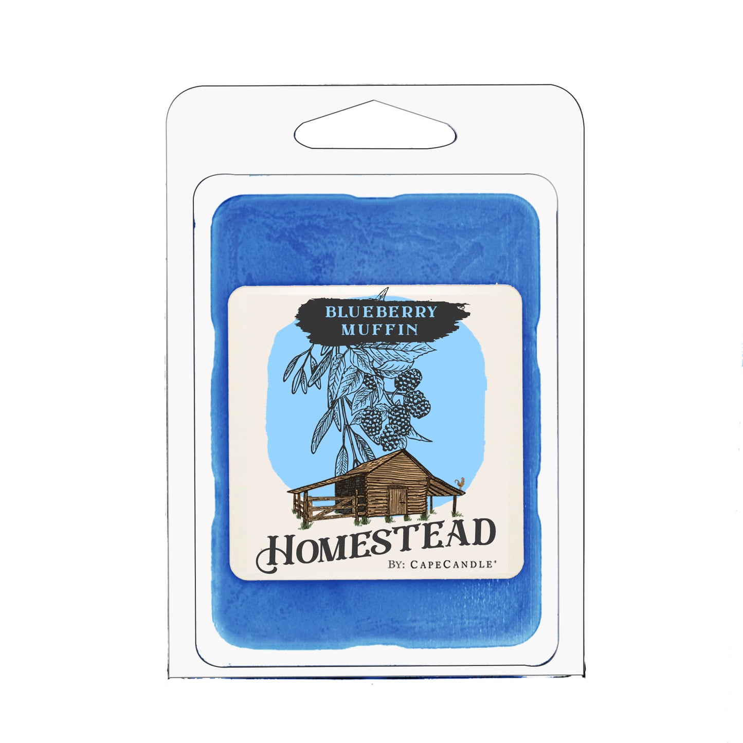 Blueberry Muffin 3.5oz Homestead Soy Wax Melts by Cape Candle