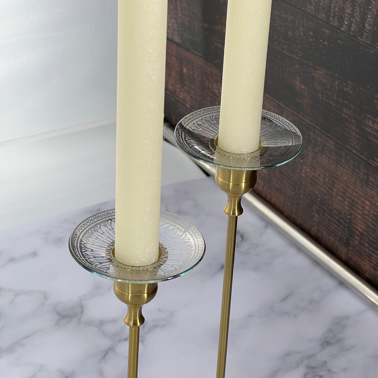 Bobeche - SET OF 2 Silver Pattern Glass 2.75 Inch