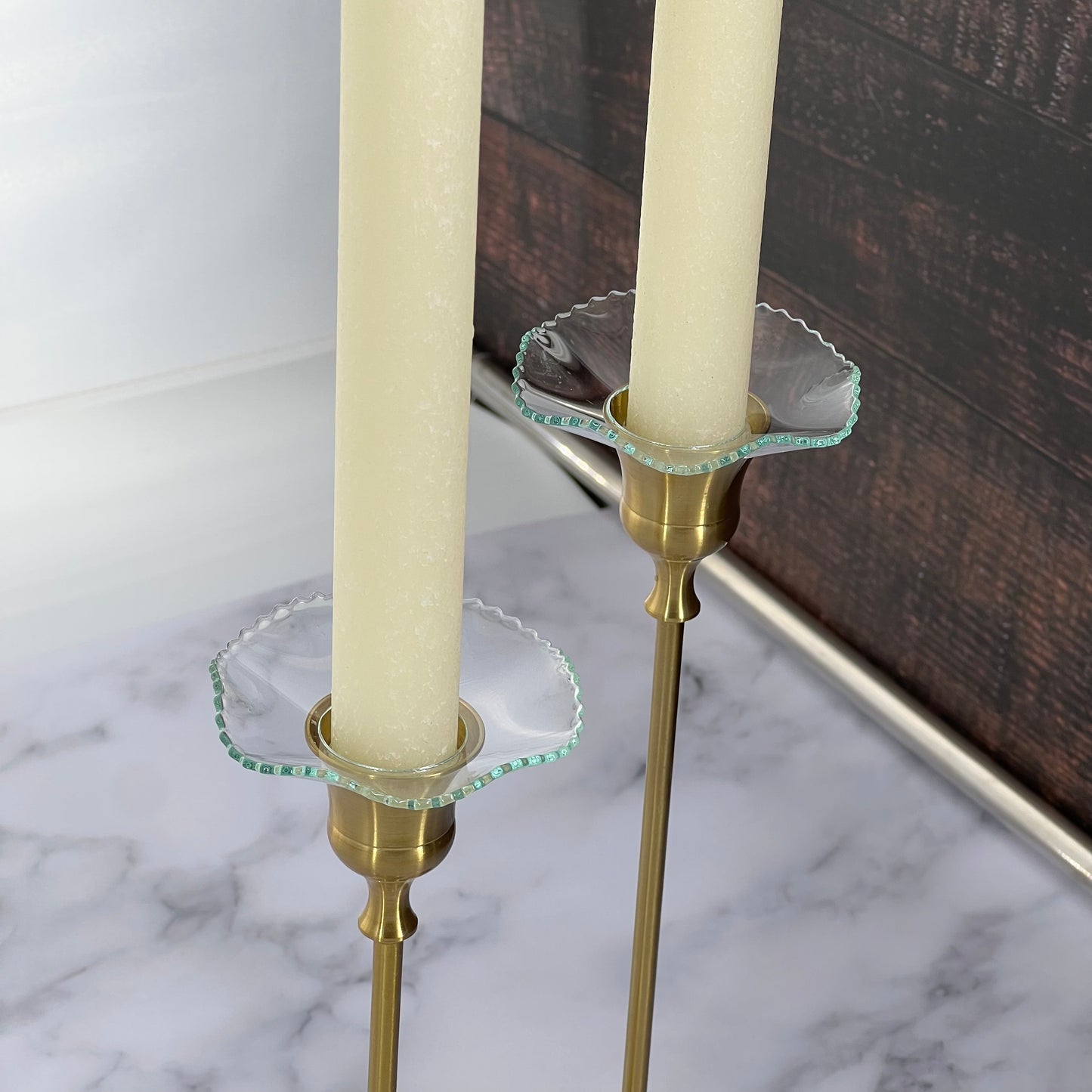 Bobeche - SET OF 2 Fluted Ridged Glass 2.75 Inch