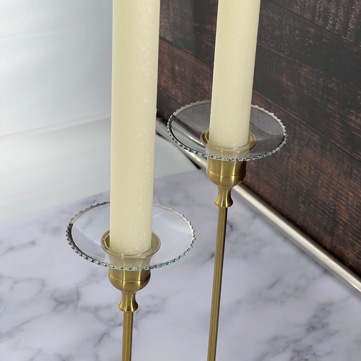 Bobeche - SET OF 2 Silver Ridge Glass 2.75 Inch