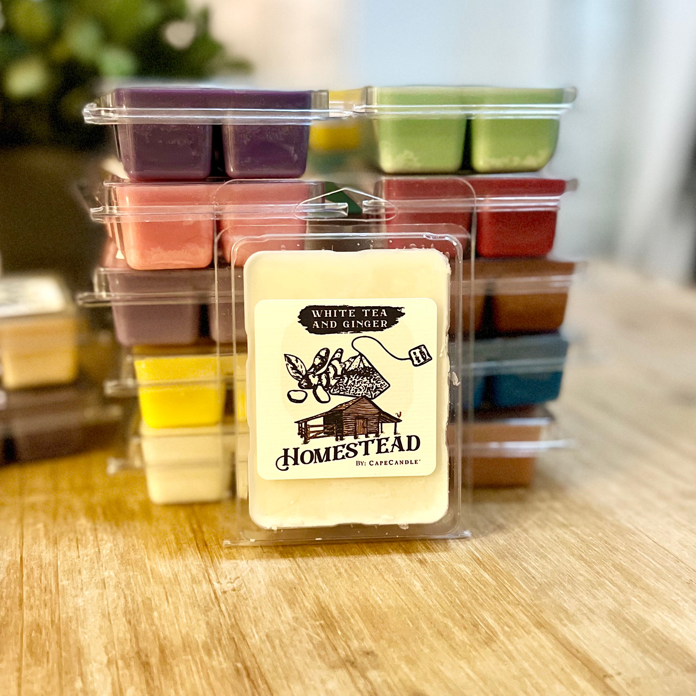 White Tea & Ginger 3.5oz Homestead Soy Wax Melts by Cape Candle