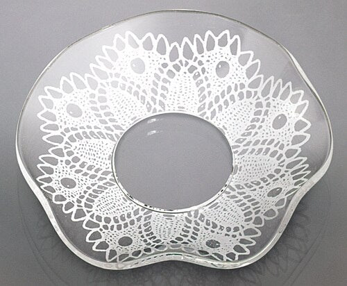 Bobeche - SET OF 2 Traditional Fluted Lace Glass 2.75 Inch