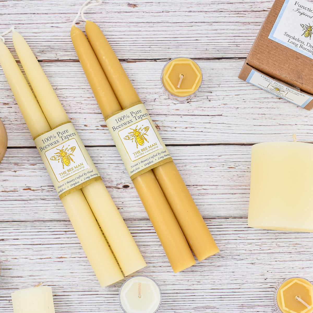 100% Pure Beeswax Pillar candles. 2 in diameter and up to 8 tall Natural  Honey, Heilala Vanilla, Ceylon Cinnamon or lemon scented