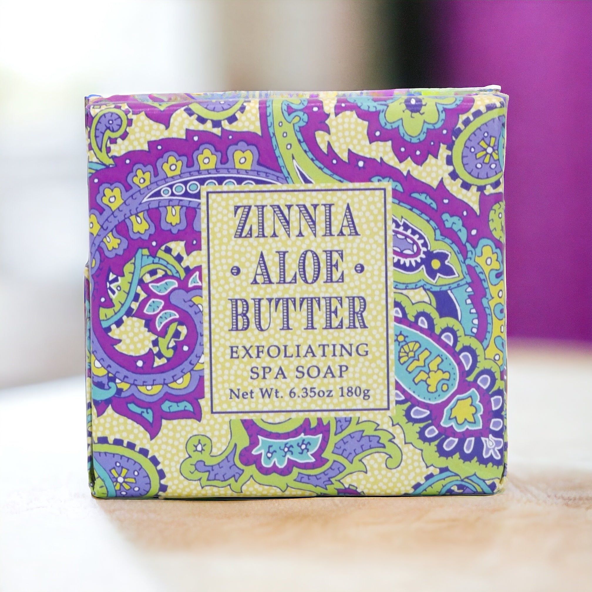 Zinnia Aloe Butter Exfoliating Spa Soap by Greenwich Bay Trading Co.