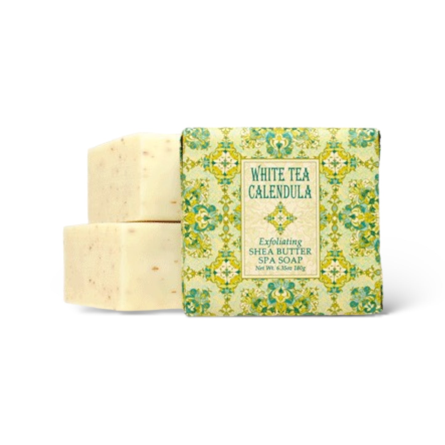 White Tea Calendula Exfoliating Shea Butter Spa Soap by Greenwich Bay Trading Co.