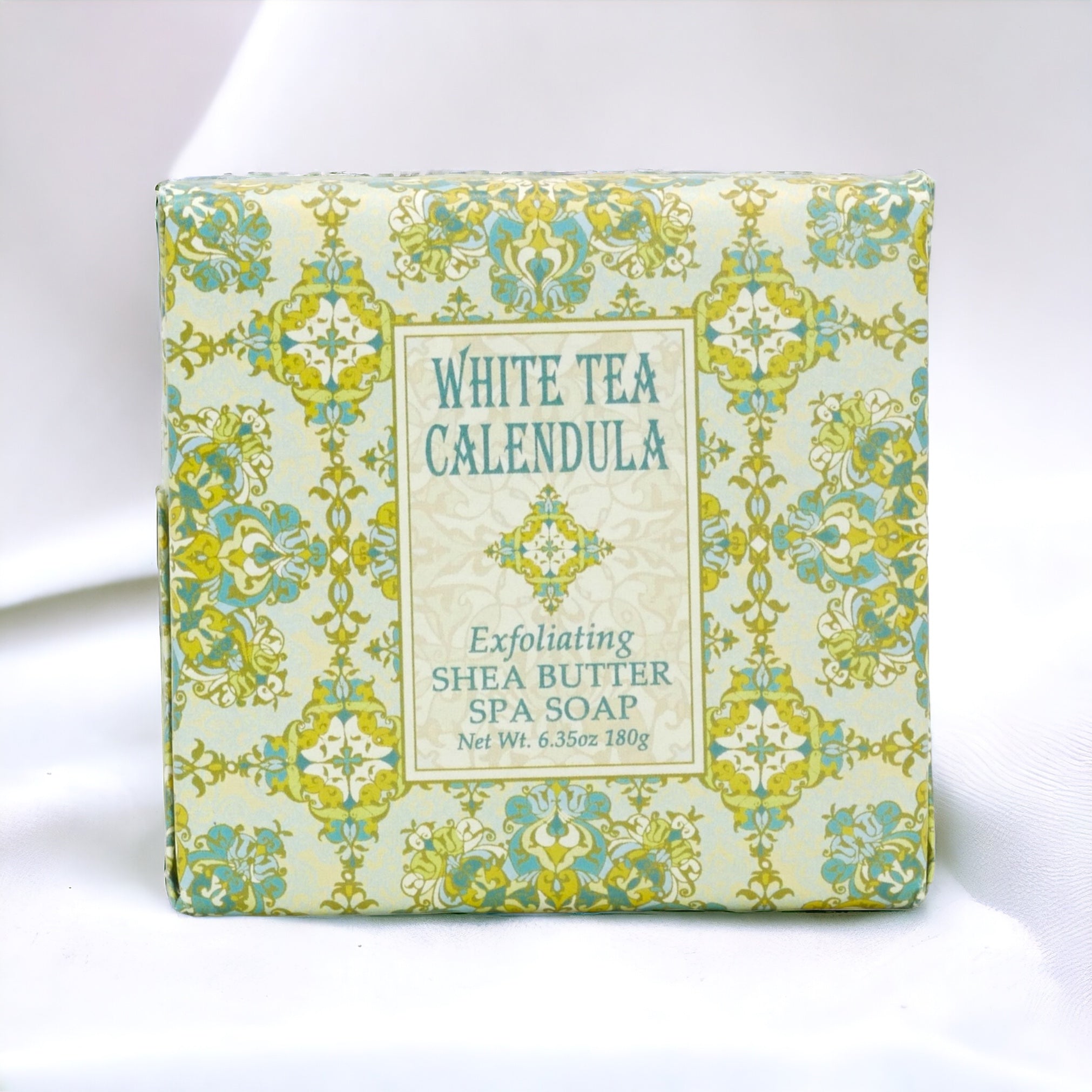 White Tea Calendula Exfoliating Shea Butter Spa Soap by Greenwich Bay Trading Co.