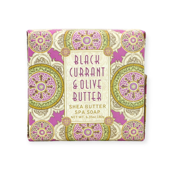 Black Currant & Olive Butter Shea Butter Spa Soap by Greenwich Bay Trading Co.