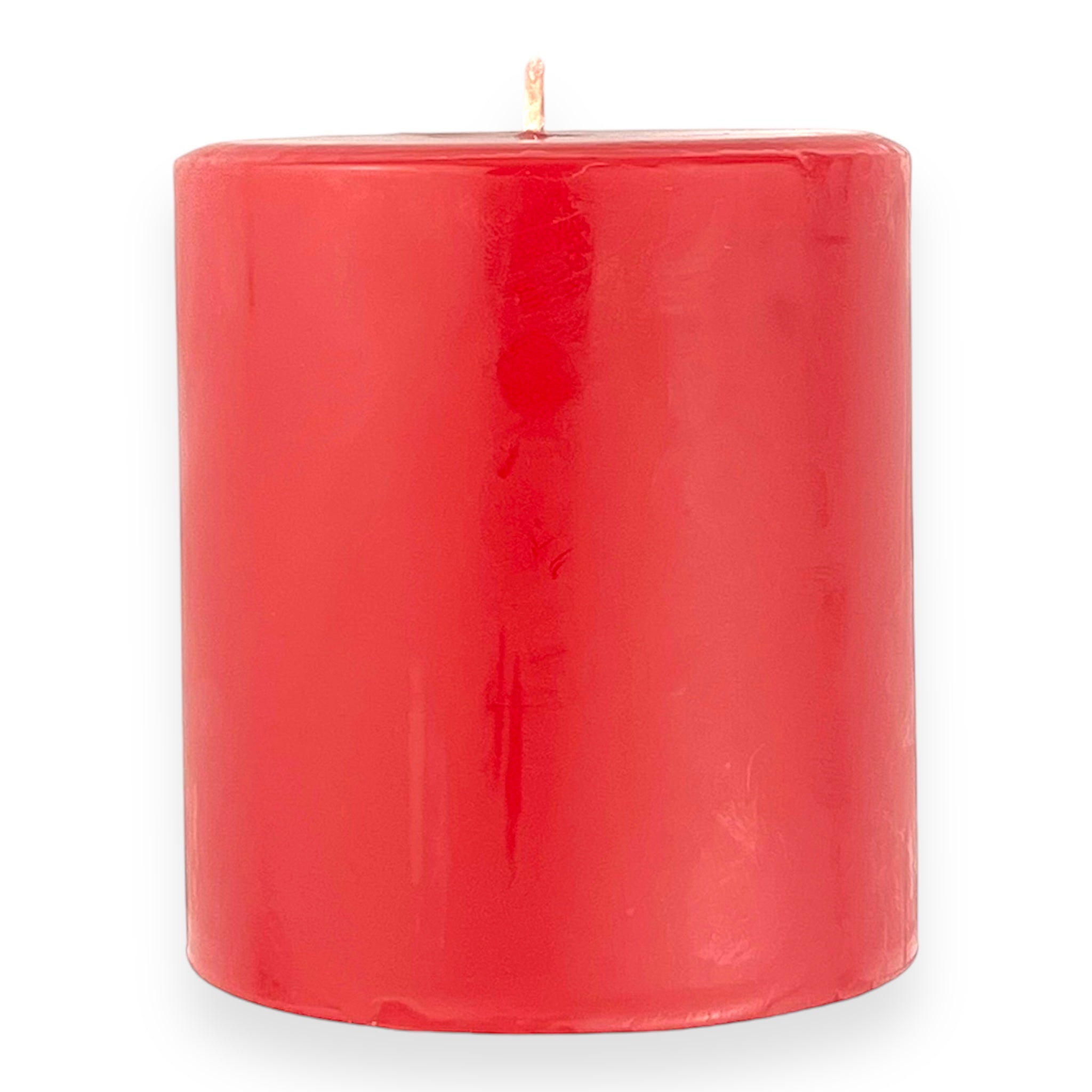 Candles Pattern Red Color Red Pillar Candle, Unscented, 3x3, 40 Hour Burn Time | Cape Candle