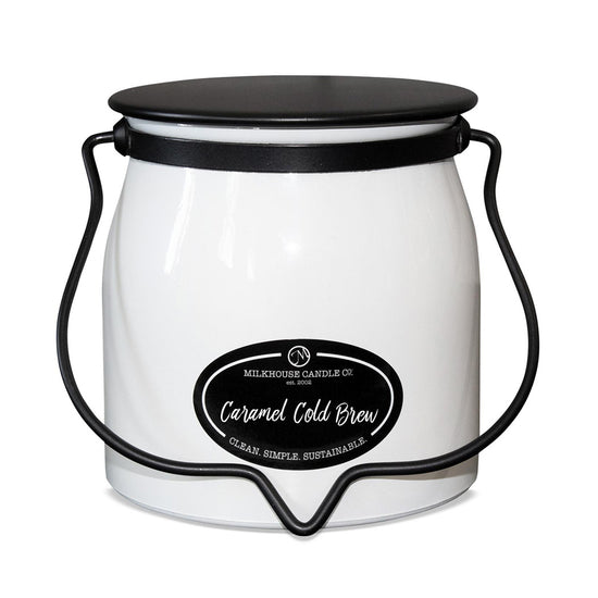 Caramel Cold Brew 16oz Butter Jar Candle by Milkhouse Candle Co.