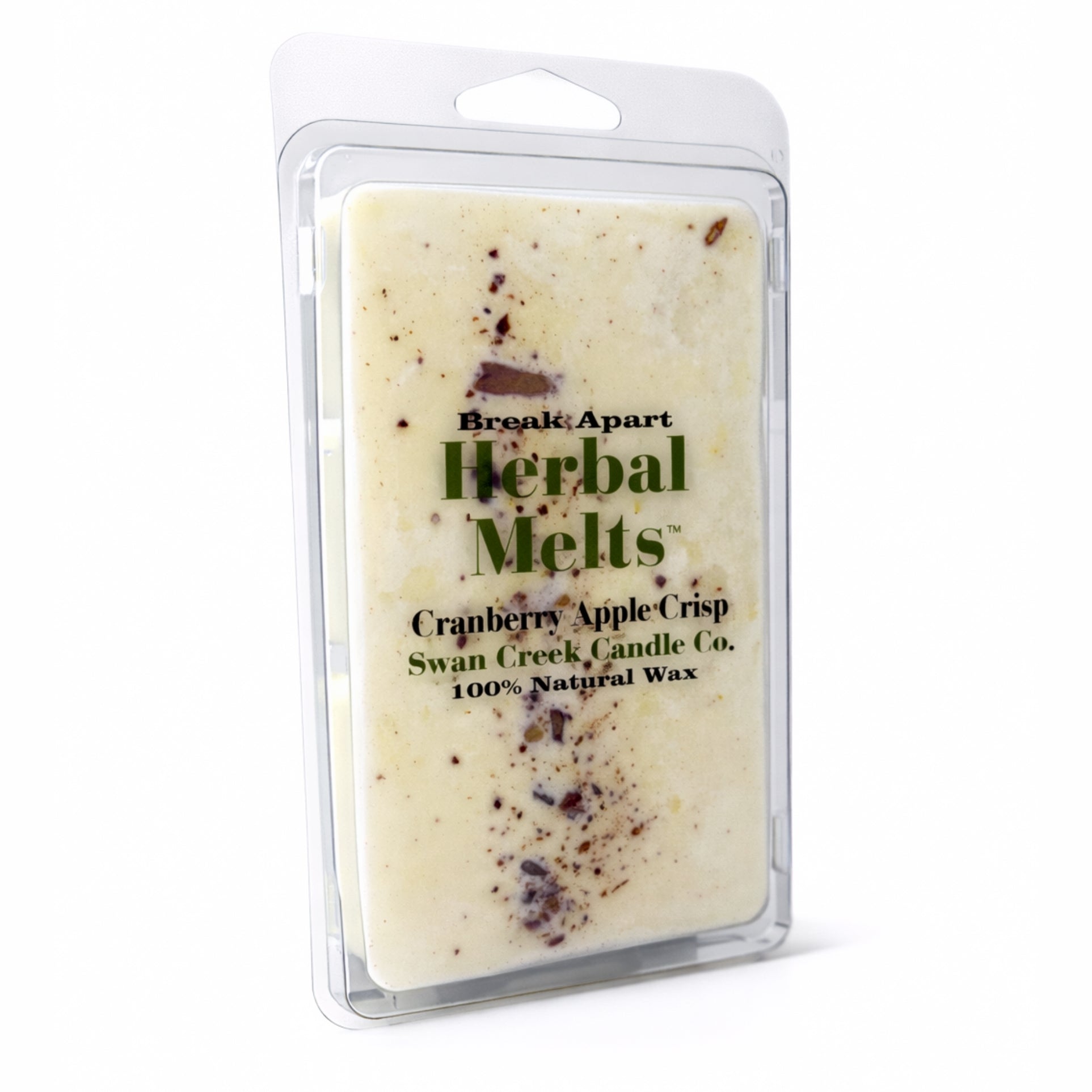 Herbal Melts wax melt packaging with visible brand name and product details on a white background