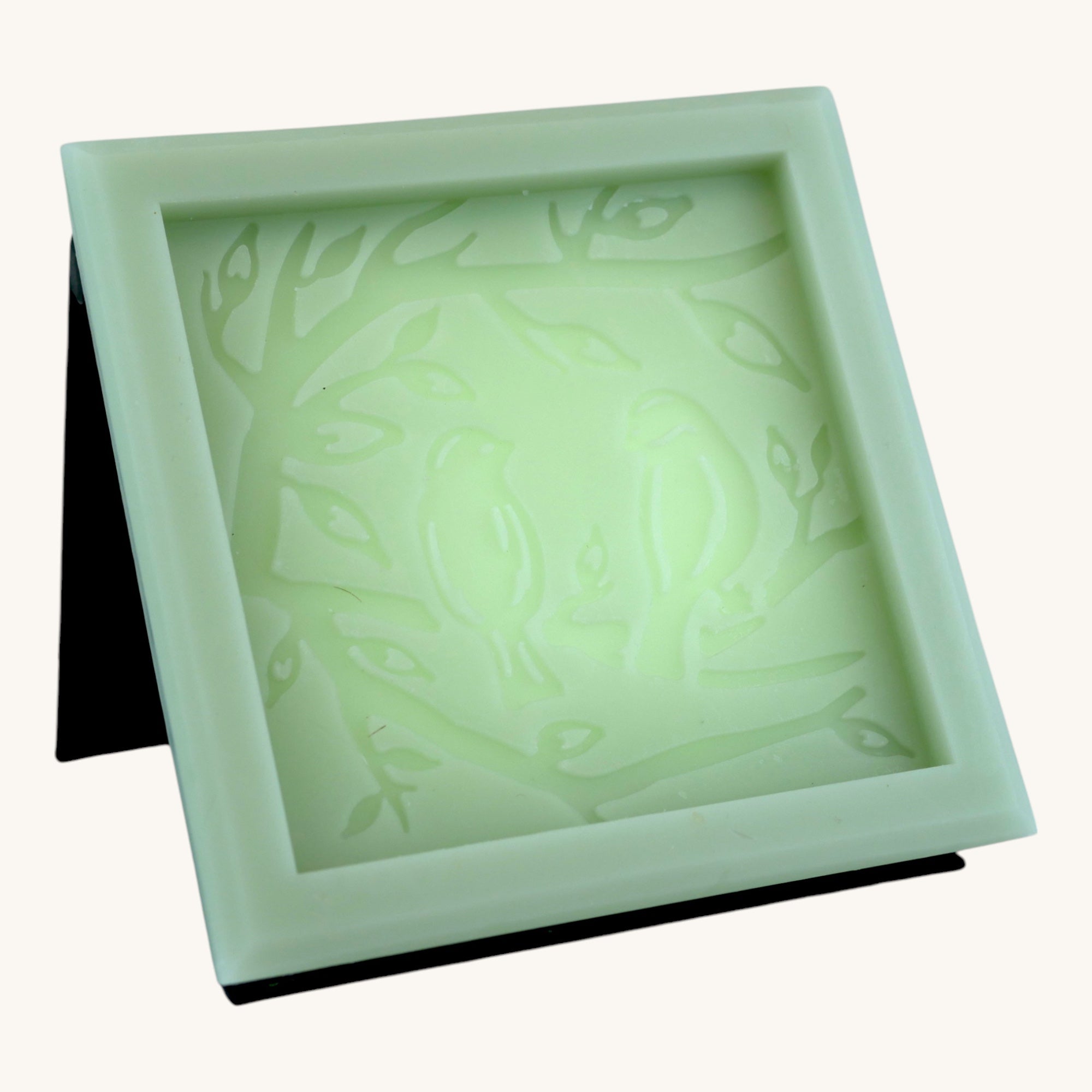 Cucumber Mint Scented Wax Square (Birds)