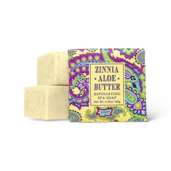 Zinnia Aloe Butter Exfoliating Spa Soap by Greenwich Bay Trading Co.