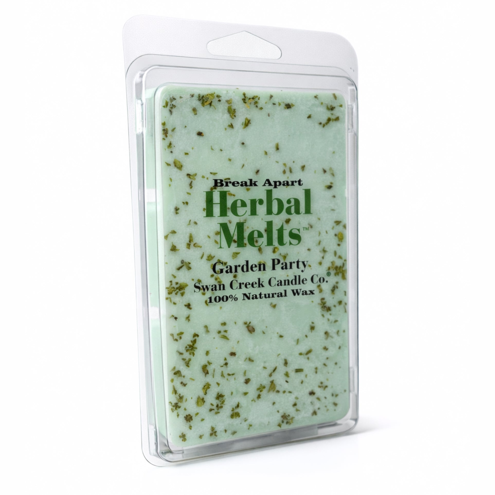 Packaged wax melts with 'Herbal Melts' branding on a white background