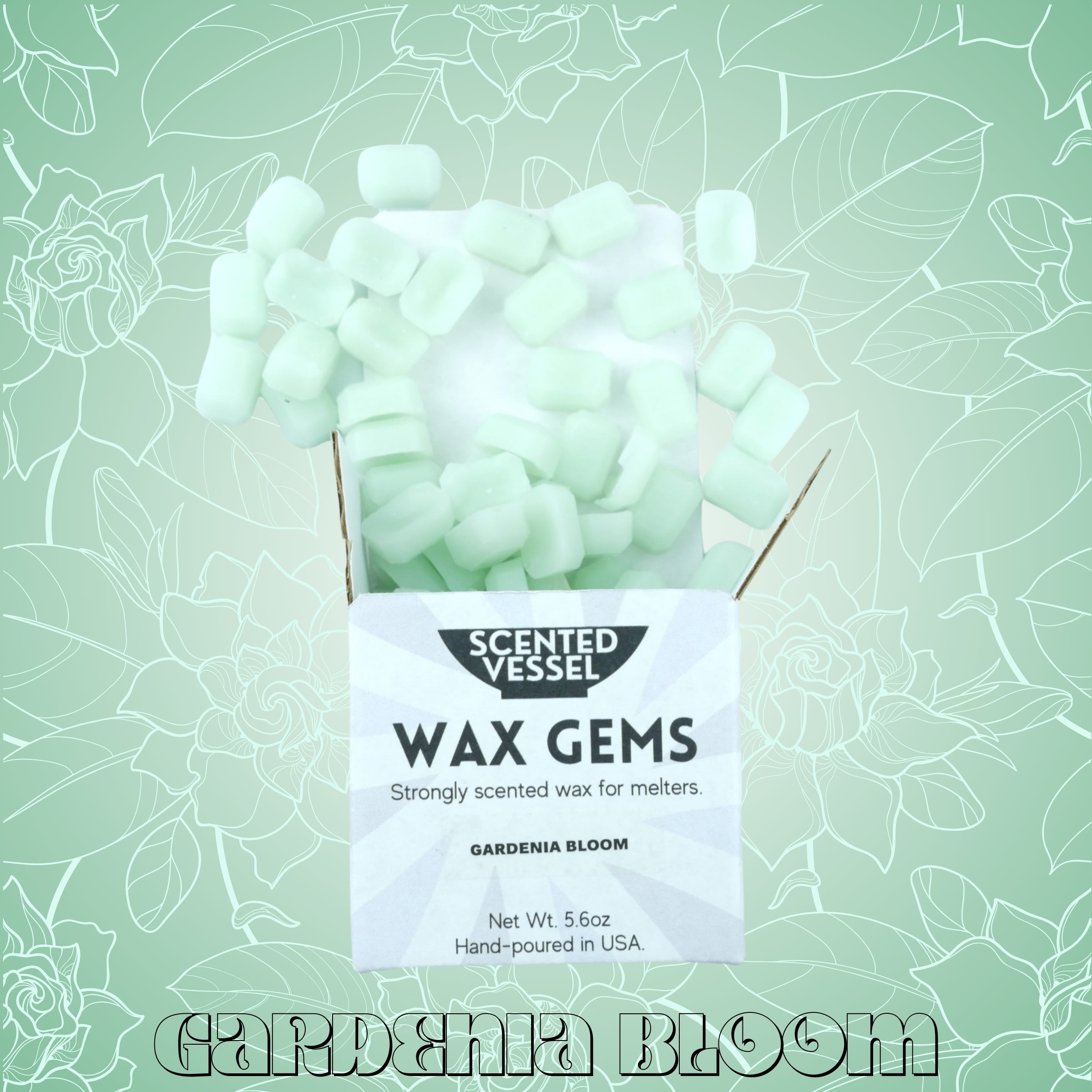 Gardenia Bloom 5.6oz Wax Gems by Scented Vessel