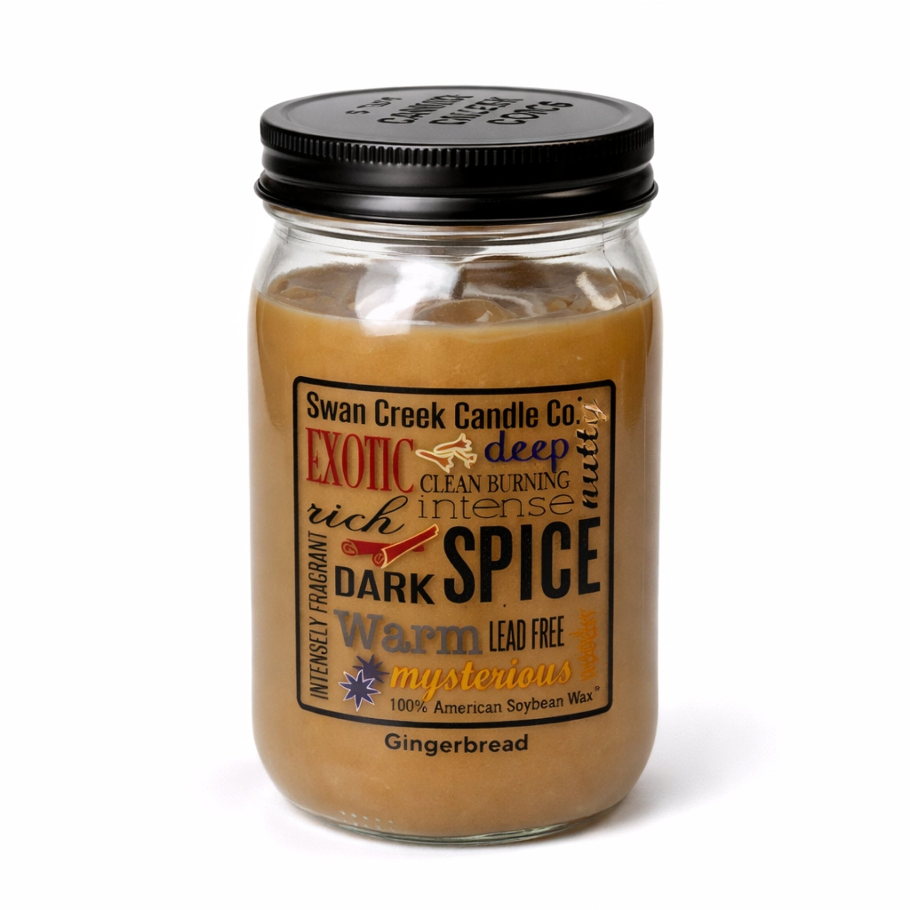 Swan Creek Candle - Gingerbread | 100% Soy Wax | 24oz Pantry Jar