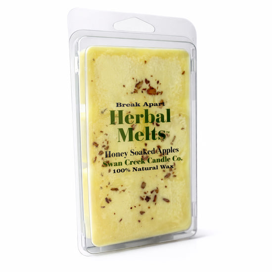 Herbal Melts wax bar packaging with visible text on a white background