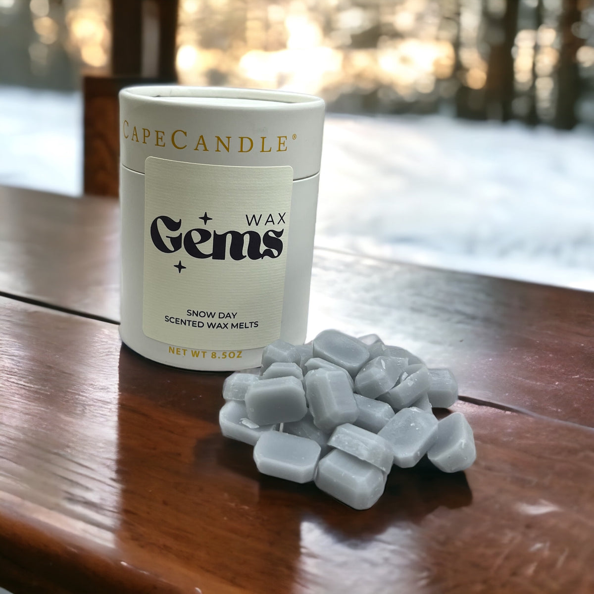Snow Day 8.5oz Wax Gems by Cape Candle