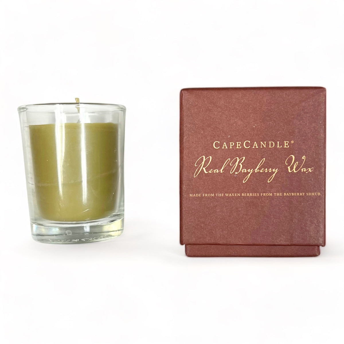 Cape Candle - Real Bayberry Wax Oversized Votive (Boxed)