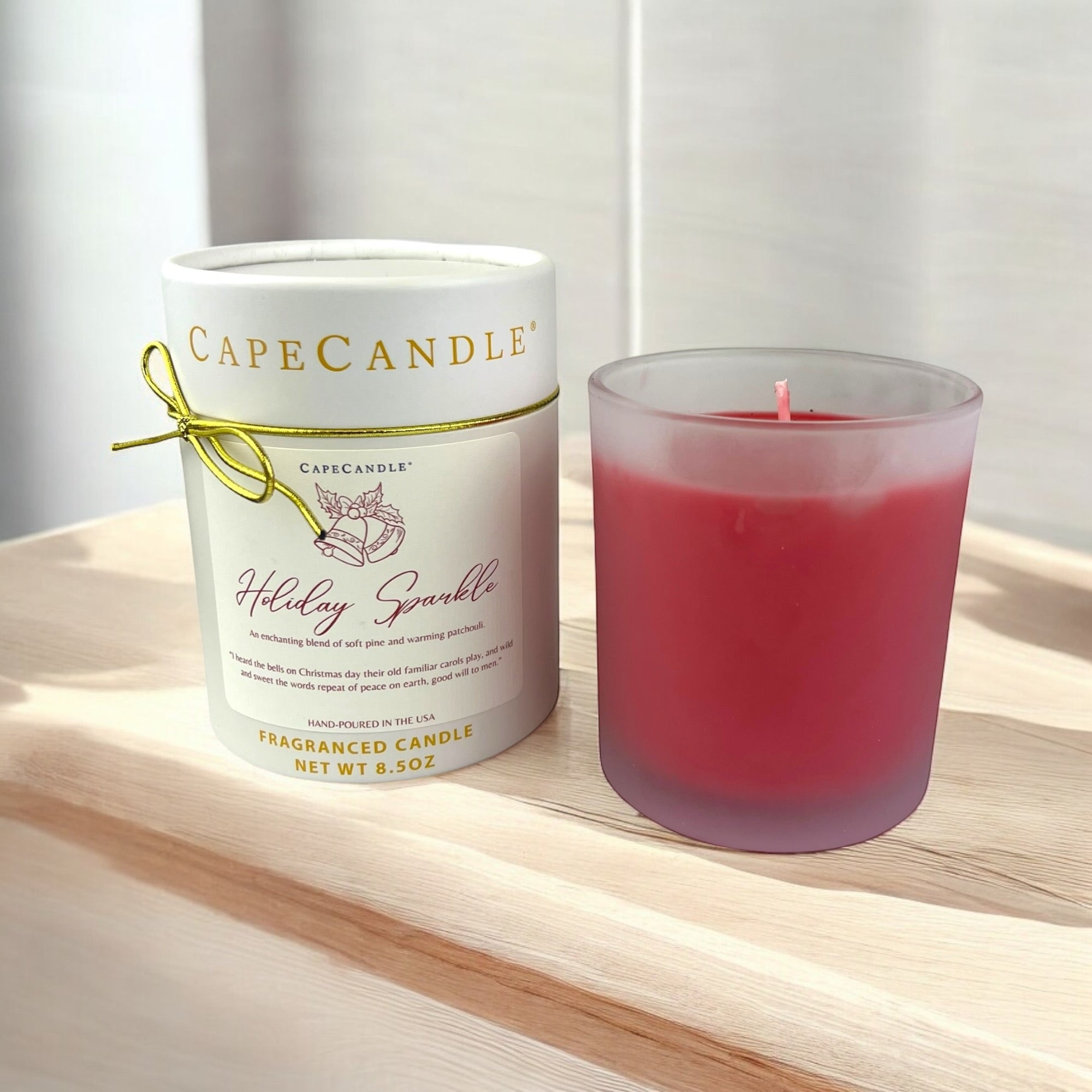 Holiday Sparkle Scented 8.5 oz Jar Candle By Cape Candle